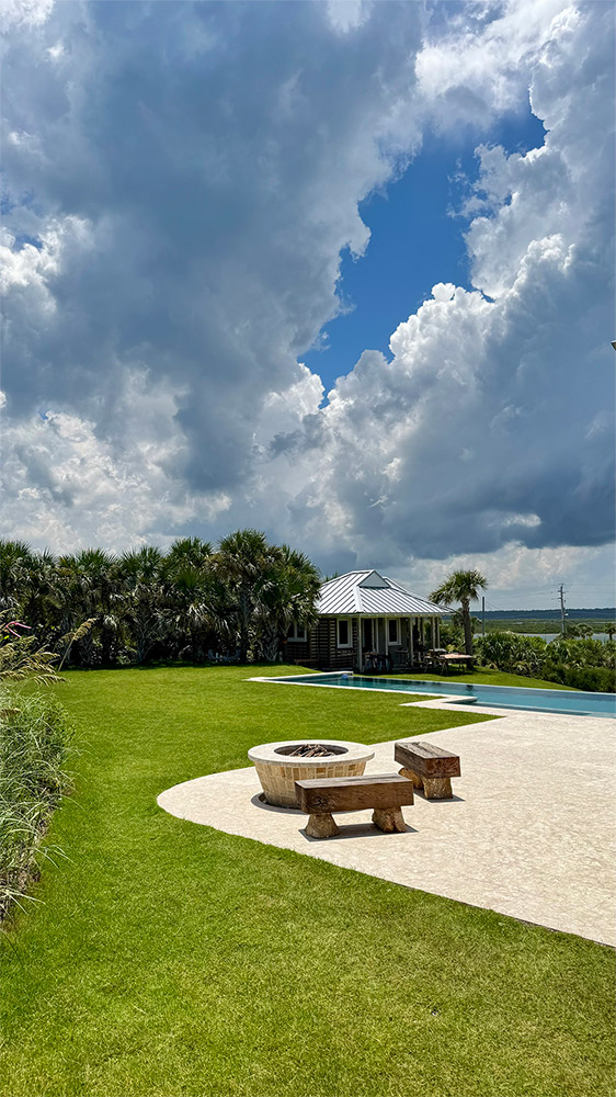 backyard patio with pool
