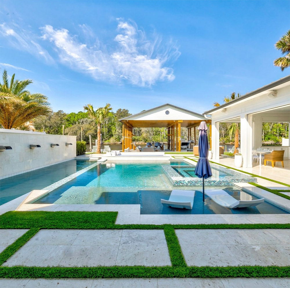 backyard patio with pool