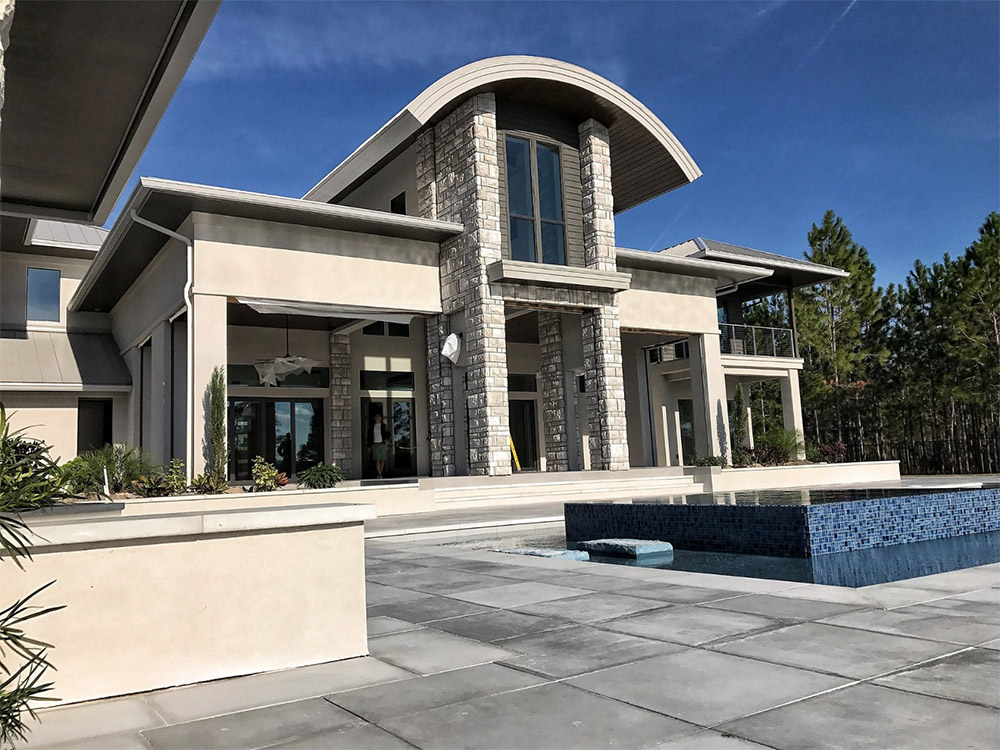 backyard patio with pool