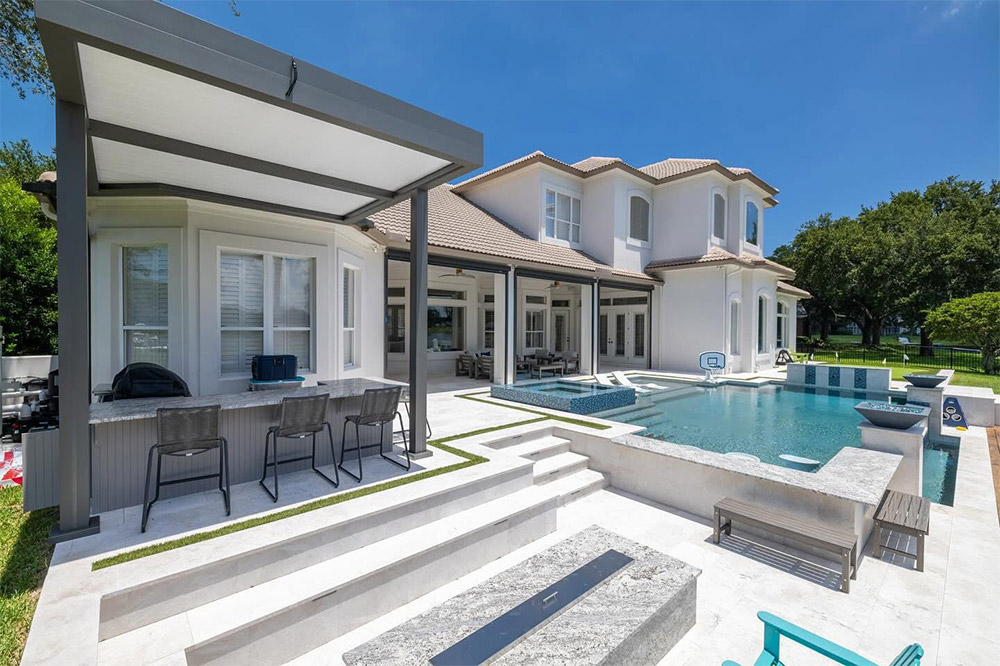 backyard patio with pool