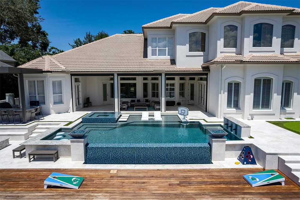 backyard patio with pool